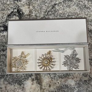 Joanna Buchanan Gold and Silver Snowflake Brooch Set